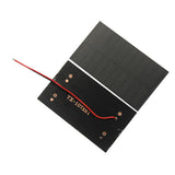 1W mini solar panel — front and rear wired module