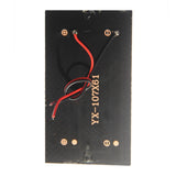 1W mini solar panel — rear polarity markings and wires