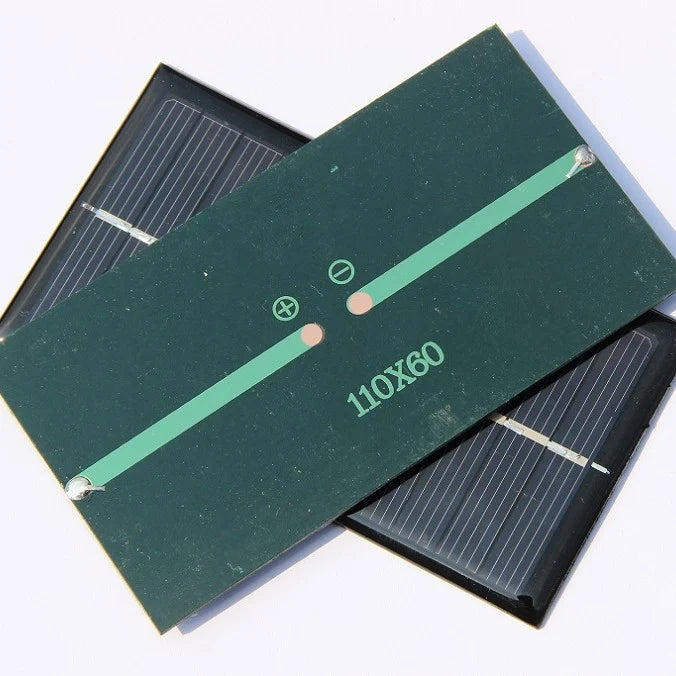 1W 1W mini solar panel — rear terminal points