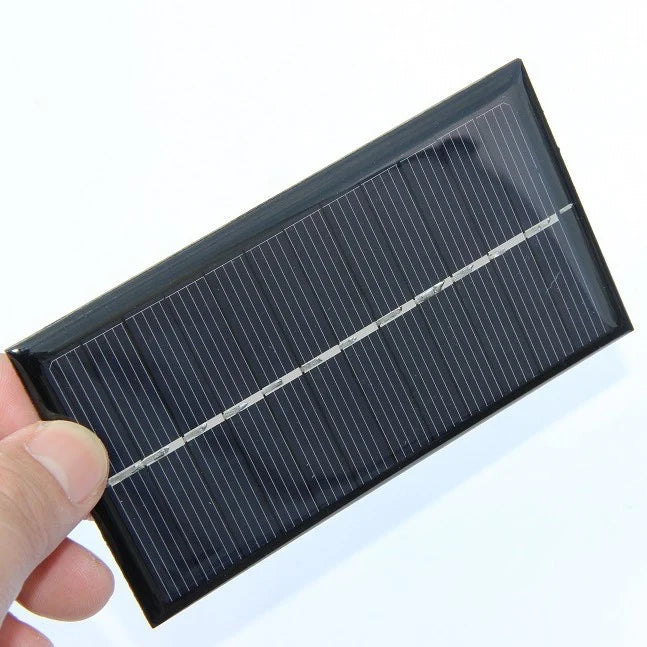 1W 1W mini solar panel — small panel held for scale