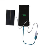 1W 1W USB solar panel — USB charging demonstration front