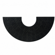 1W 18V semicircular ring mini solar panel with textured black ETFE front and center cutout