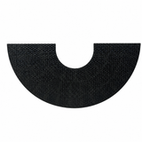 1W 18V semicircular ring mini solar panel with textured black ETFE front and center cutout