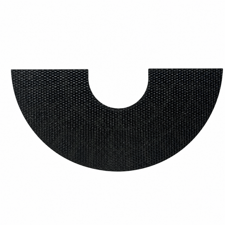 1W 18V semicircular ring mini solar panel with textured black ETFE front and center cutout