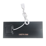 2.5W slim USB solar panel — rear with 188x78.5mm marking