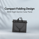 Compact folded pouch of the 200W eight-section solar blanket