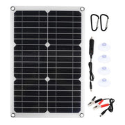 20W solar panel — panel with clips car plug and mounting accessories