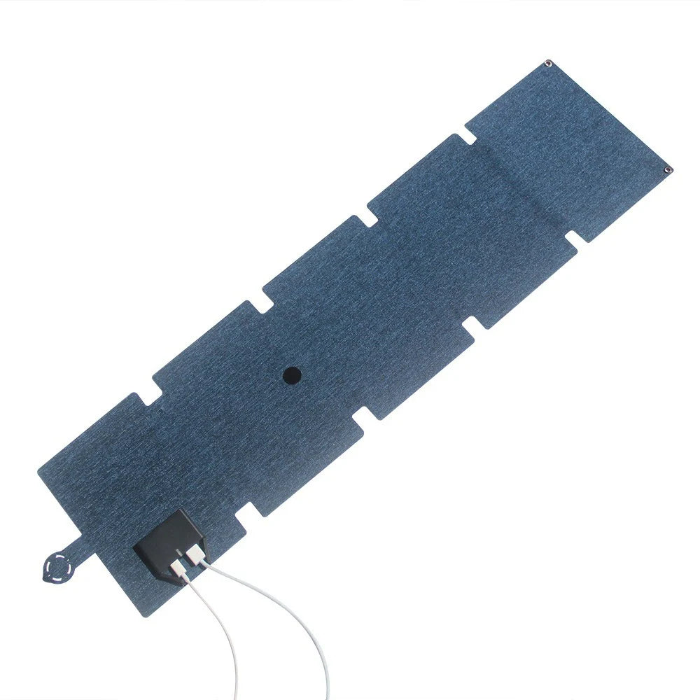 20W ETFE foldable solar charger — blue rear unfolded