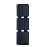 21W foldable solar charger — three-section charger opened