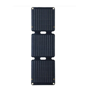 21W foldable solar charger — three-section charger opened