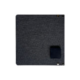 Folded fabric-backed rear of the 21W USB solar charger