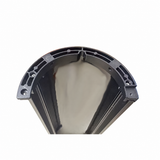 Semicylindrical solar panel section with end-cap grooves and mounting holes