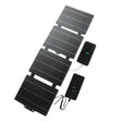 25W foldable solar charger — four-section charger powering devices