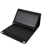 28W foldable solar charger — folded panel upright