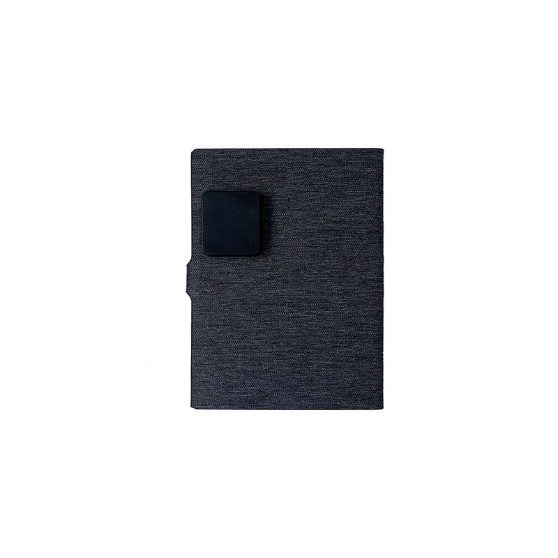 Folded 28W solar panel with dark fabric backing and rear output module