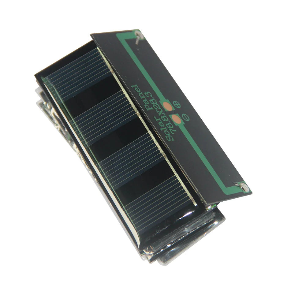 Stack of small solar boards showing profile