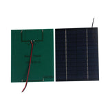 2W mini solar panel — front and rear panel views