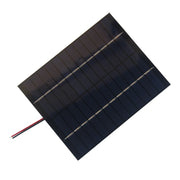 2W mini solar panel — wired polycrystalline panel face