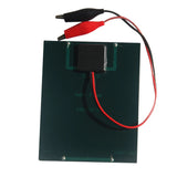 2W solar panel with battery clips — panel rear and clips