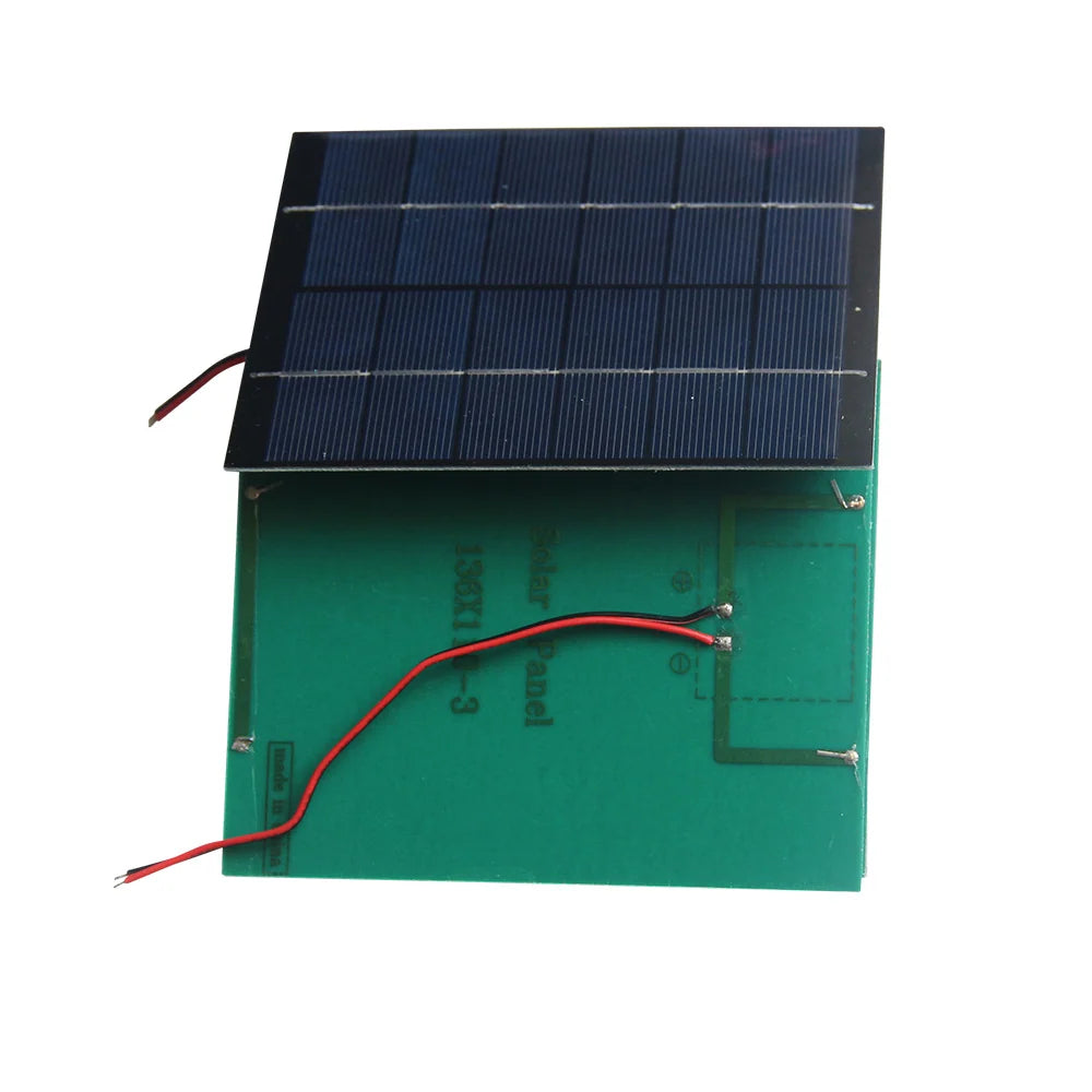 2W mini solar panel — front and rear panel