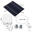 2W solar air pump — kit component dimensions