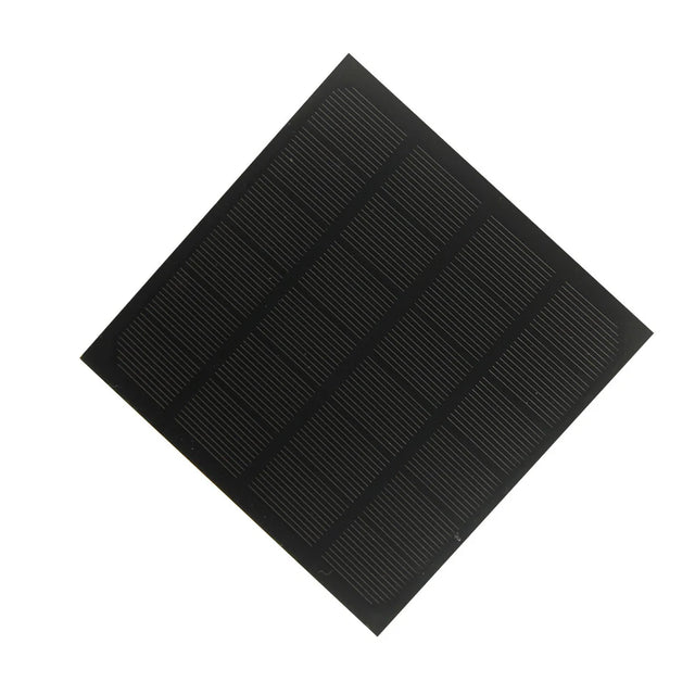 2W mini solar panel — square monocrystalline panel face