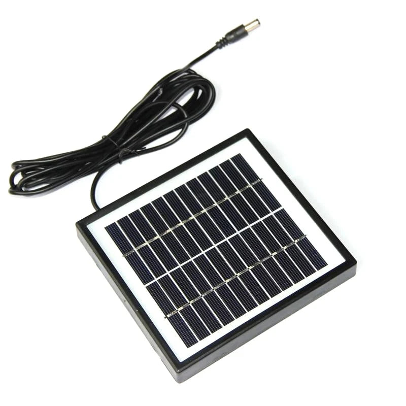 2W glass solar panel — panel and DC cable