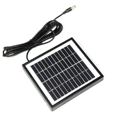2W glass solar panel — panel and DC cable