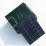 2W mini solar panel — front and rear bare module