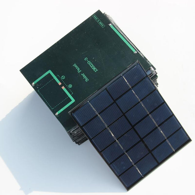 2W mini solar panel — front and rear bare module