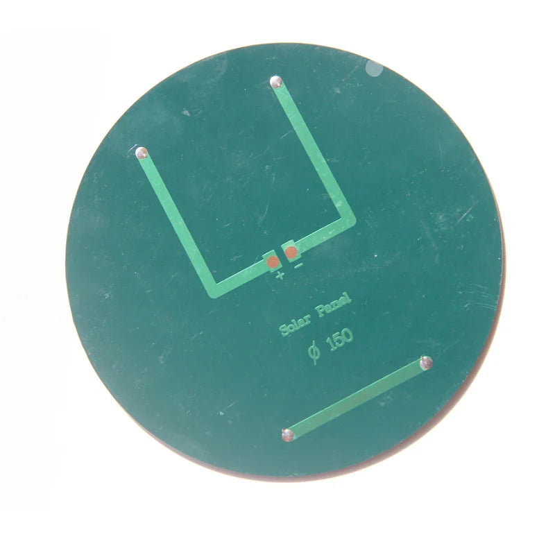 2W 2W round mini solar panel — round rear solder pads