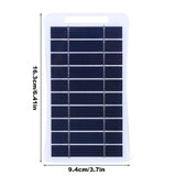 2W USB solar panel — 163x94mm dimension diagram