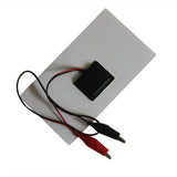 2W solar panel with battery clips — rear cable and clips