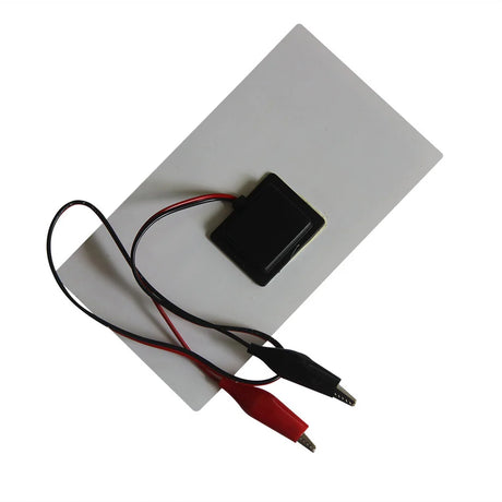2W solar panel with battery clips — rear cable and clips
