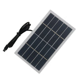 2W solar panel — polycrystalline panel and USB-C lead