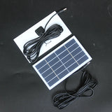 Front and rear views of the 2W rectangular solar panel
