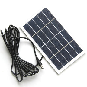 2W 5V polycrystalline solar panel with long DC5521 cable