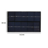 2W solar panel — 88 × 142mm panel dimensions