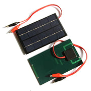 2W solar panel — front and rear panels with clips