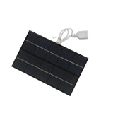 2W solar panel — panel face and USB lead