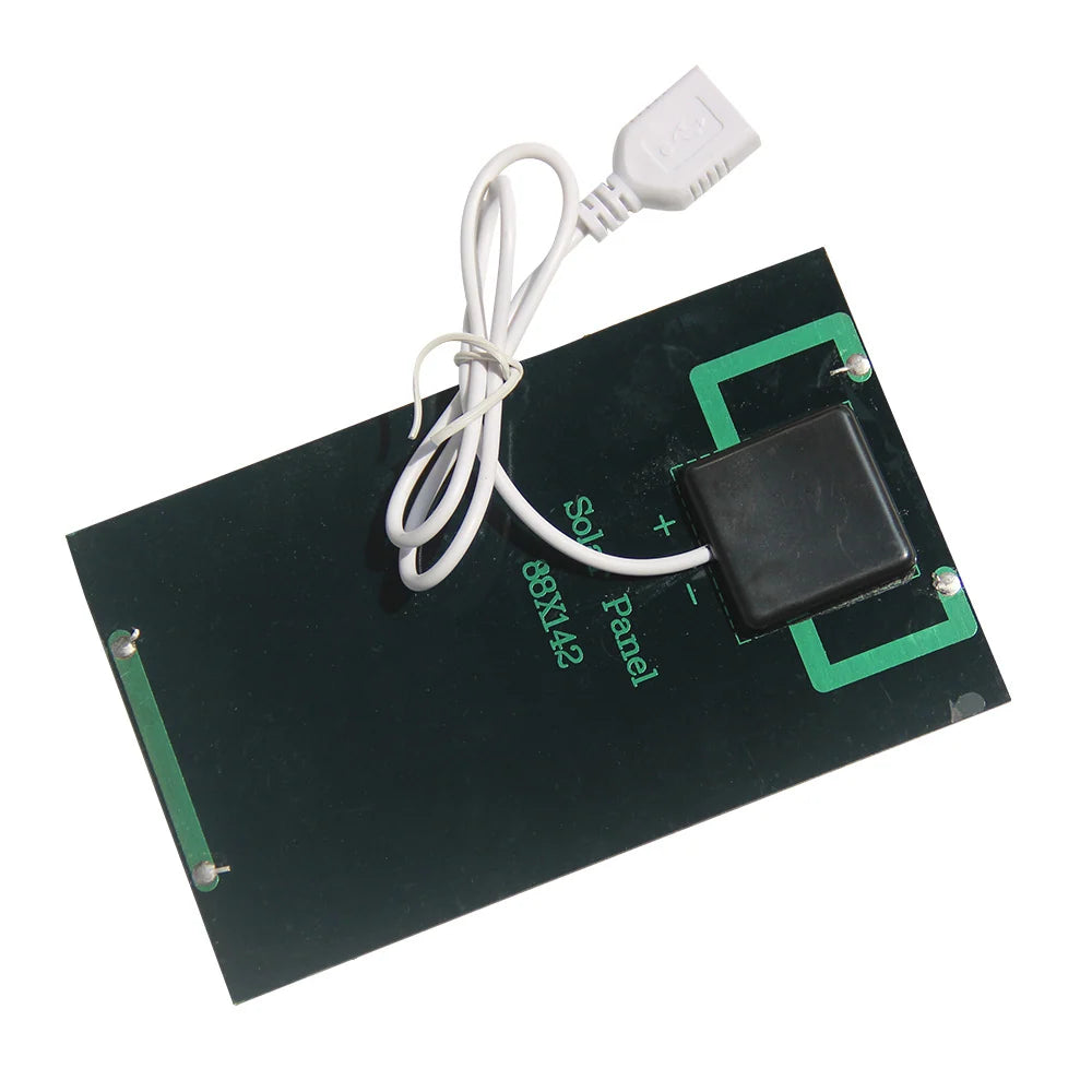 2W solar panel — rear board and USB socket