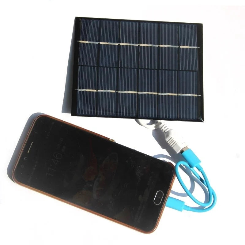 2W solar AA AAA battery charger — USB connection demonstration
