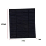3.3W camera solar panel — 150 x 130 x 2mm size diagram
