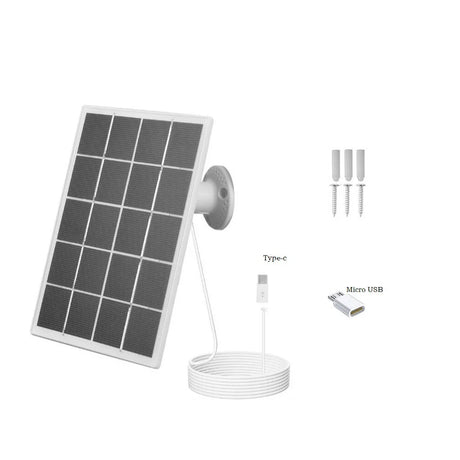 White panel with charging cable and hardware