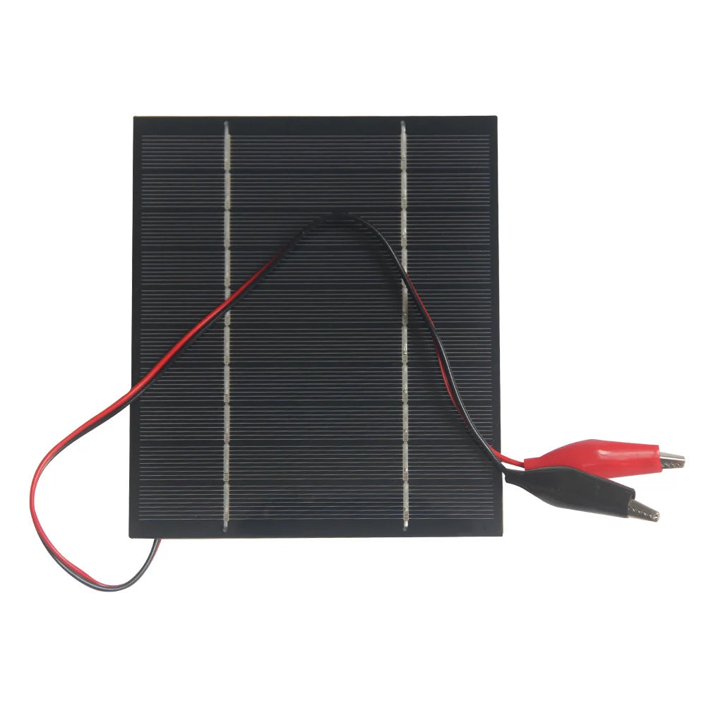 3.5W solar panel — panel face with clip lead