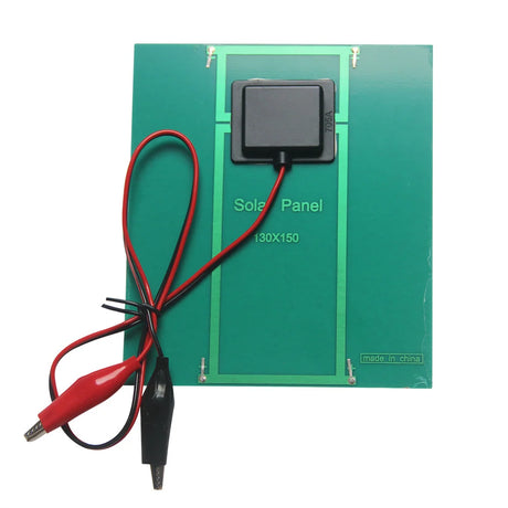 3.5W solar panel — rear junction box and clip lead