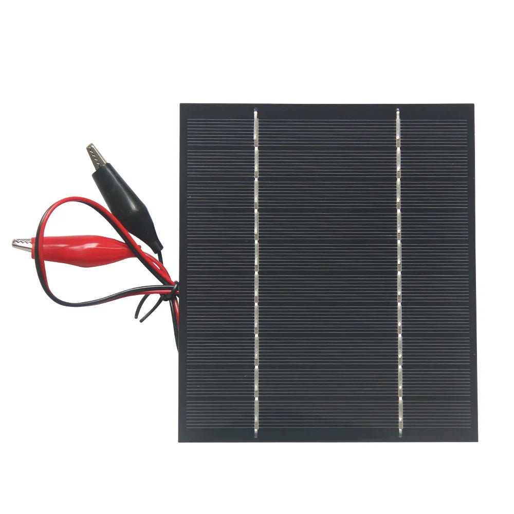 3.5W solar panel — solar panel and alligator clips