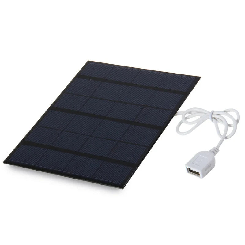 3.5W solar panel — panel front and USB lead