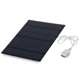 3.5W solar panel — panel front and USB lead
