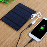 3.5W solar panel — USB charging demonstration